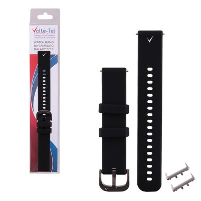 VOLTE-TEL VT133 ΛΟΥΡΑΚΙ ΡΟΛΟΓΙΟΥ ΣΙΛΙΚΟΝΗΣ METAL CLASP UNIVERSAL 18mm (SAMSUNG GALAXY FIT 3 R390) BLACK
