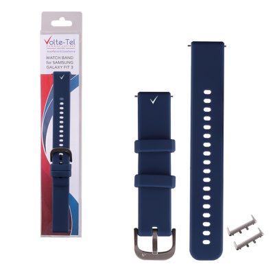 VOLTE-TEL VT133 ΛΟΥΡΑΚΙ ΡΟΛΟΓΙΟΥ ΣΙΛΙΚΟΝΗΣ METAL CLASP UNIVERSAL 18mm (SAMSUNG GALAXY FIT 3 R390) DARK BLUE