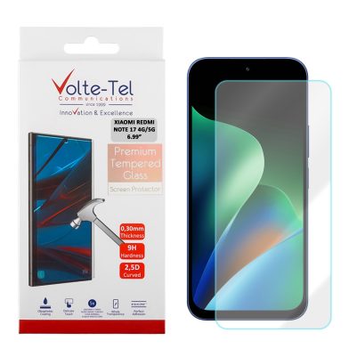 VOLTE-TEL TEMPERED GLASS XIAOMI REDMI NOTE 17 4G/5G 6.99in 9H 0.30mm 2.5D FULL GLUE