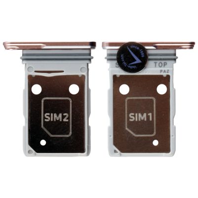 SAMSUNG S26 5G S942 DUAL SIM CARD HOLDER PINK GOLD GH98-50751E ORIGINAL SERVICE PACK