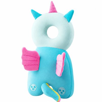 Giggles and Co. Προστατευτικό Μαξιλάρι Κεφαλιού Μωρού "Blue Unicorn" Velvet (5 έως 48 μηνών)