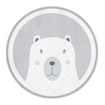 Giggles & Co. Στρογγυλό Βρεφικό Χαλί “Nordic Bear” – Μαλακό 3εκ. (Ø200 εκ.)