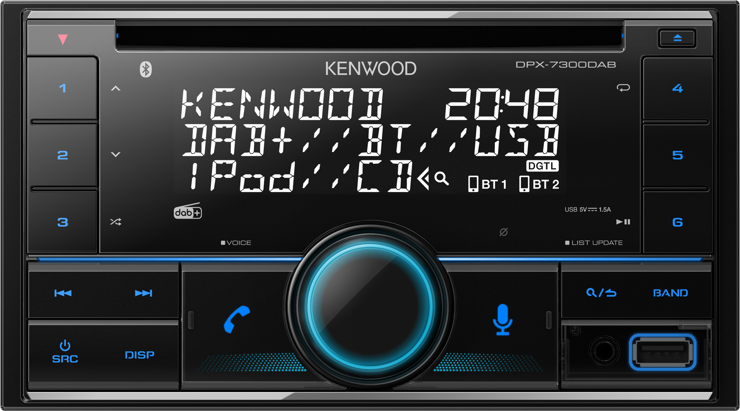 KENWOOD 2DIN RADIO-CD/USB/BT DAB DPX7300DAB
