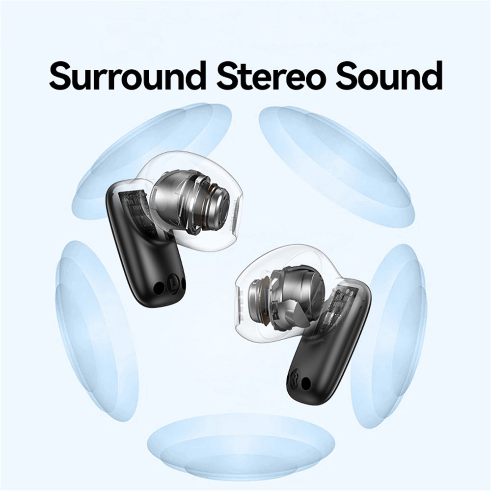 USAMS earphones με θήκη φόρτισης ID25, TWS, Φ13mm, 30/230mAh, μαύρα - Image 2