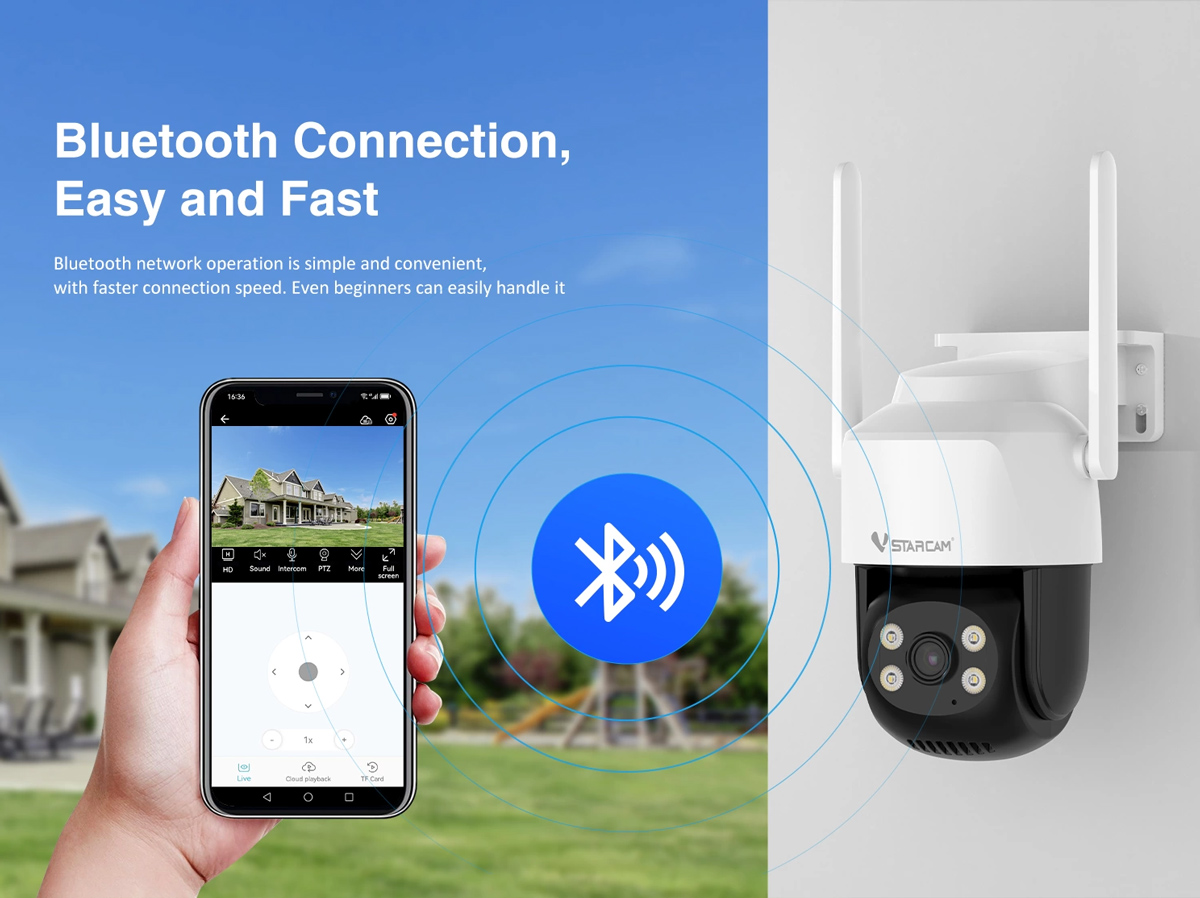 VSTARCAM smart κάμερα CS622, 3MP, WiFi, PTZ, SD, IP66 - Image 3
