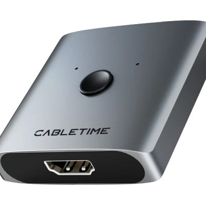CABLETIME HDMI switch CT-HS4K-2G, 2 σε 1, 4K/60Hz, bidirectional, γκρι