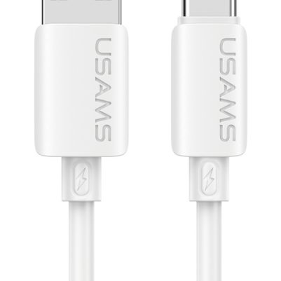 USAMS καλώδιο USB-C σε USB SJ786, σιλικόνης, 3A, 480Mbps, 1m, λευκό
