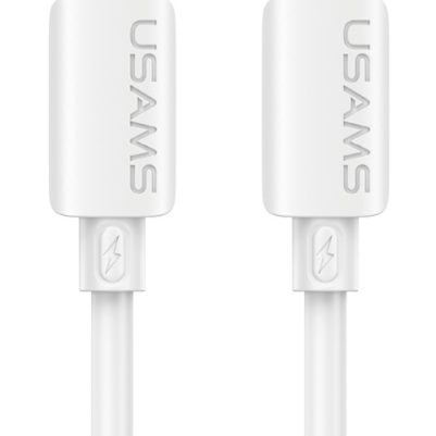 USAMS καλώδιο USB-C SJ787, σιλικόνης, 60W, 480Mbps, 1m, λευκό