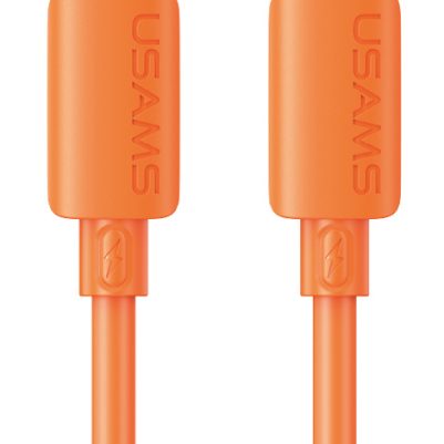 USAMS καλώδιο USB-C SJ787, σιλικόνης, 60W, 480Mbps, 1m, πορτοκαλί