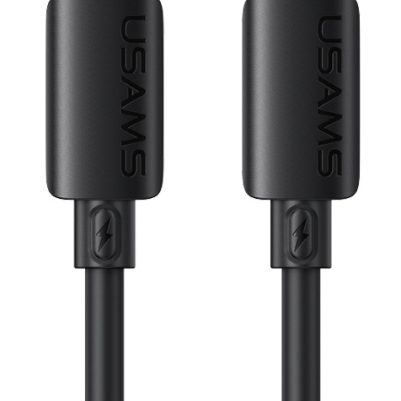 USAMS καλώδιο Lightning σε USB-C SJ788, σιλικόνης, 30W, 480Mbps, 1m, μαύρο