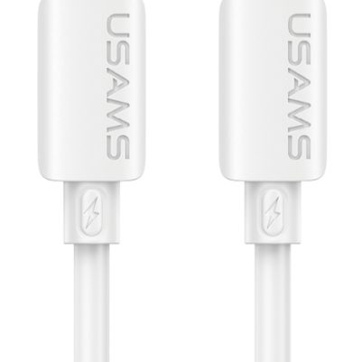 USAMS καλώδιο Lightning σε USB-C SJ788, σιλικόνης, 30W, 480Mbps, 1m, λευκό
