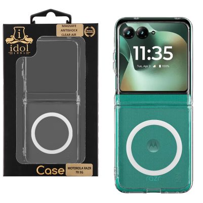 IDOL 1991 ΘΗΚΗ MOTOROLA RAZR 70 5G XT2657-1 6.9in MAGSAFE BACK COVER TPU CAMERA GUARD ΔΙΑΦΑΝΗ
