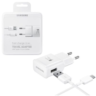 TRAVEL SAMSUNG EP-TA20EWEC USB 5V 2A/9V 1.67A 15W+DATA EP-DN930CW TYPE C WHITE PACKING OR