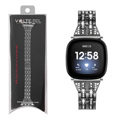 VOLTE-TEL ΛΟΥΡΑΚΙ ΡΟΛΟΓΙΟΥ ΜΕΤΑΛΛΙΚΟ UNIVERSAL 22mm/ΣΥΜΒΑΤΟ ΜΕ APPLE WATCH 38/40/41/42 ΜΕ STRASS SILVER