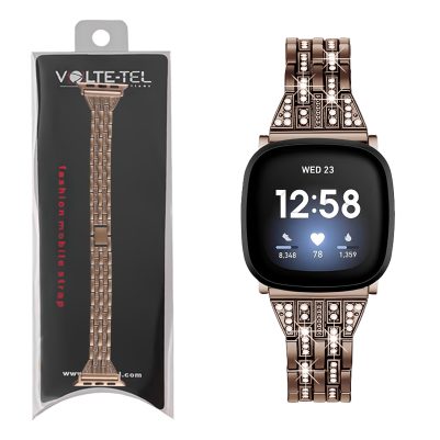 VOLTE-TEL ΛΟΥΡΑΚΙ ΡΟΛΟΓΙΟΥ ΜΕΤΑΛΛΙΚΟ UNIVERSAL 22mm/ΣΥΜΒΑΤΟ ΜΕ APPLE WATCH 38/40/41/42 ΜΕ STRASS STARLIGHT