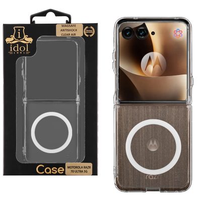 IDOL 1991 SUPER MAGSAFE ΘΗΚΗ MOTOROLA RAZR 70 ULTRA 5G XT2655-1 7.0in ANTISHOCK CLEAR AIR BACK COVER TPU COVER CAMERA GUARD ΔΙΑΦ