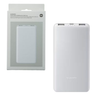 XIAOMI POWER BANK BHR9350GL 10000mAh 2 X 3.A USB-A 1 X TYPE-C FAST CHARGE 22.5W LITE WHITE OR
