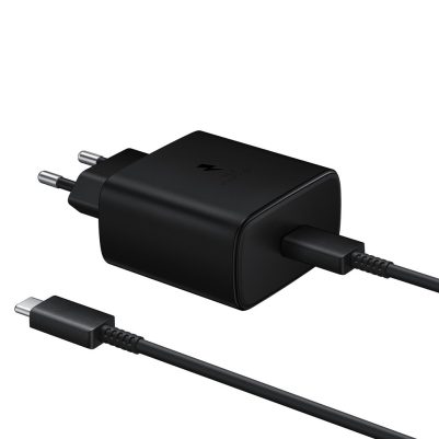 TRAVEL SAMSUNG EP-TA845XBEGWW USB-C 5V 3A/9V 2.77A/20V 2.25A 45W FAST CHARGE+USB DATA USB-C TO USB-C BLACK BULK OR