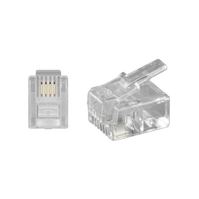 ΦΙΣ ΤΗΛΕΦΩΝΙΚΗΣ ΓΡΑΜΜΗΣ RJ11 6P4C CONNECTOR 4 PINS 10 ΤΕΜ