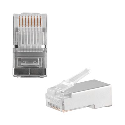 VOLTE-TEL ΦΙΣ ΤΗΛΕΦΩΝΙΚΗΣ ΓΡΑΜΜΗΣ / ΔΙΚΤΥΟΥ RJ45 8P8C STP CAT C6A MALE 6+2 PIN ΜΕ ΜΕΤΑΛΛΙΚΗ ΑΣΠΙΔΑ ΓΙΑ ΣΤΡΟΓΓΥΛΑ ΚΑΛΩΔΙΑ