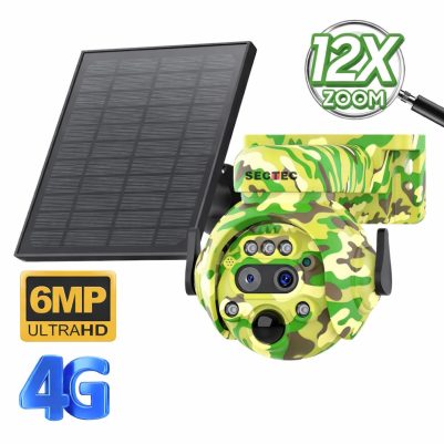 Sectec ST-515 Διπλη Κάμερα Κυνηγιού  4G με 12x Ζουμ, Bluetooth και Πάνελ 3W (6MP/Bluetooth/5200mAh)