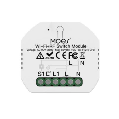 MOES WRM-104B-MS Έξυπνος Διακόπτης Φωτός WiFi/RF433 2Gang