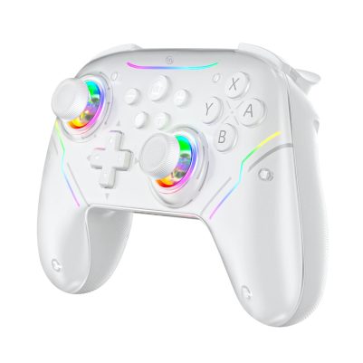 JYS NS2286 Ασύρματο Pro Controller (Bluetooth με αντάπτορα) για Switch/Switch 2/Steam/iOS/Android/PC Λευκό