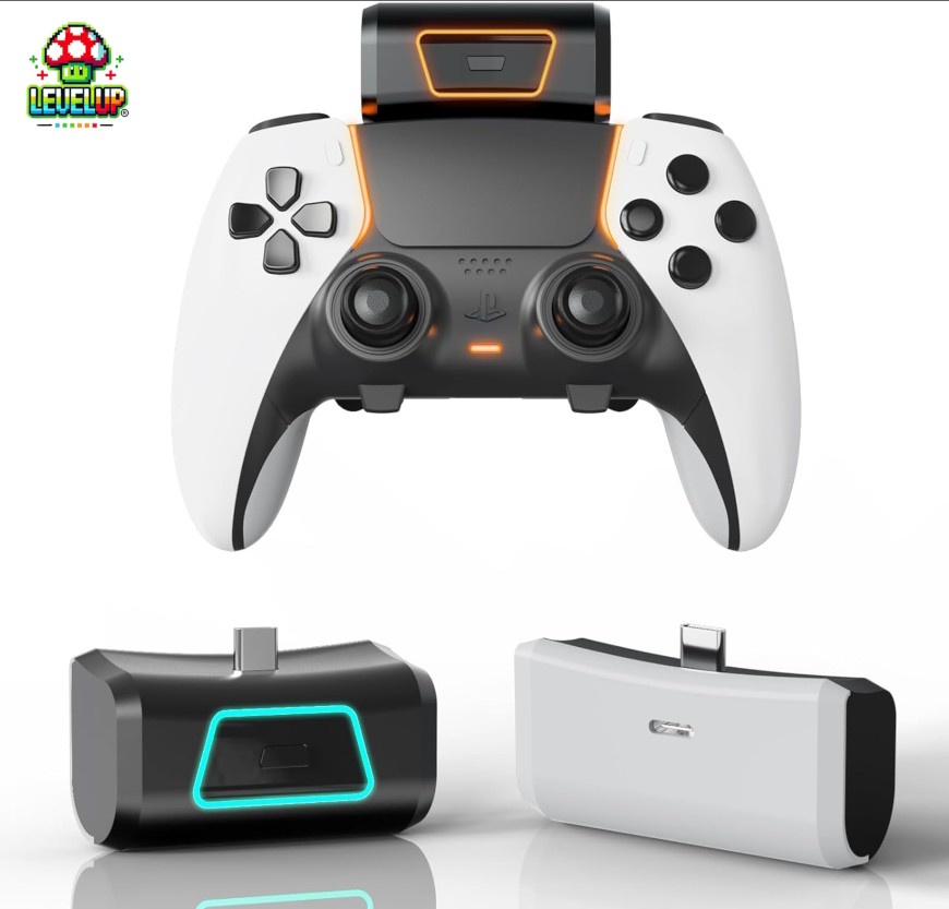 LevelUp Battery Pack για PS5 DualSense/Edge – Εξωτερική Μπαταρία 2000mAh +10 Ώρες Gaming