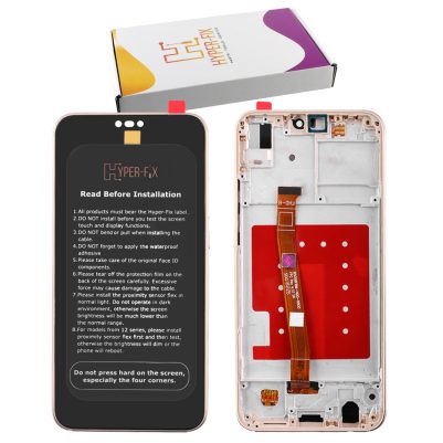 HUAWEI P20 LITE ΟΘΟΝΗ IPS + TOUCH SCREEN + LENS + FRAME HF-02351WRN GOLD HYPER-FIX SERVICE PACK