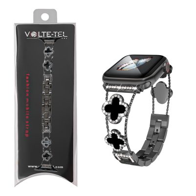 VOLTE-TEL ΛΟΥΡΑΚΙ ΡΟΛΟΓΙΟΥ ΓΥΝΑΙΚΕΙΟ ΜΕΤΑΛΛΙΚΟ APPLE WATCH 38/40/41/42MM ΤΥΠΟΥ VAN CLEEF BLACK CROSS 12.7cm BLACK