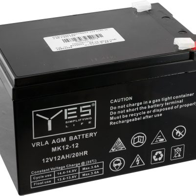 YES ΜΠΑΤΑΡΙΕΣ ΜΟΛΥΒΔΟΥ 12V 12Ah MK12-12 (151x98x95) T2/F2 6,35mm