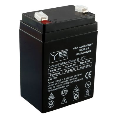 YES ΜΠΑΤΑΡΙΕΣ ΜΟΛΥΒΔΟΥ 12V 2.6Ah MK12-2.6 (70X47X101) ΑΚΡΟΔΕΚΤΗΣ T1/F1 4,75mm
