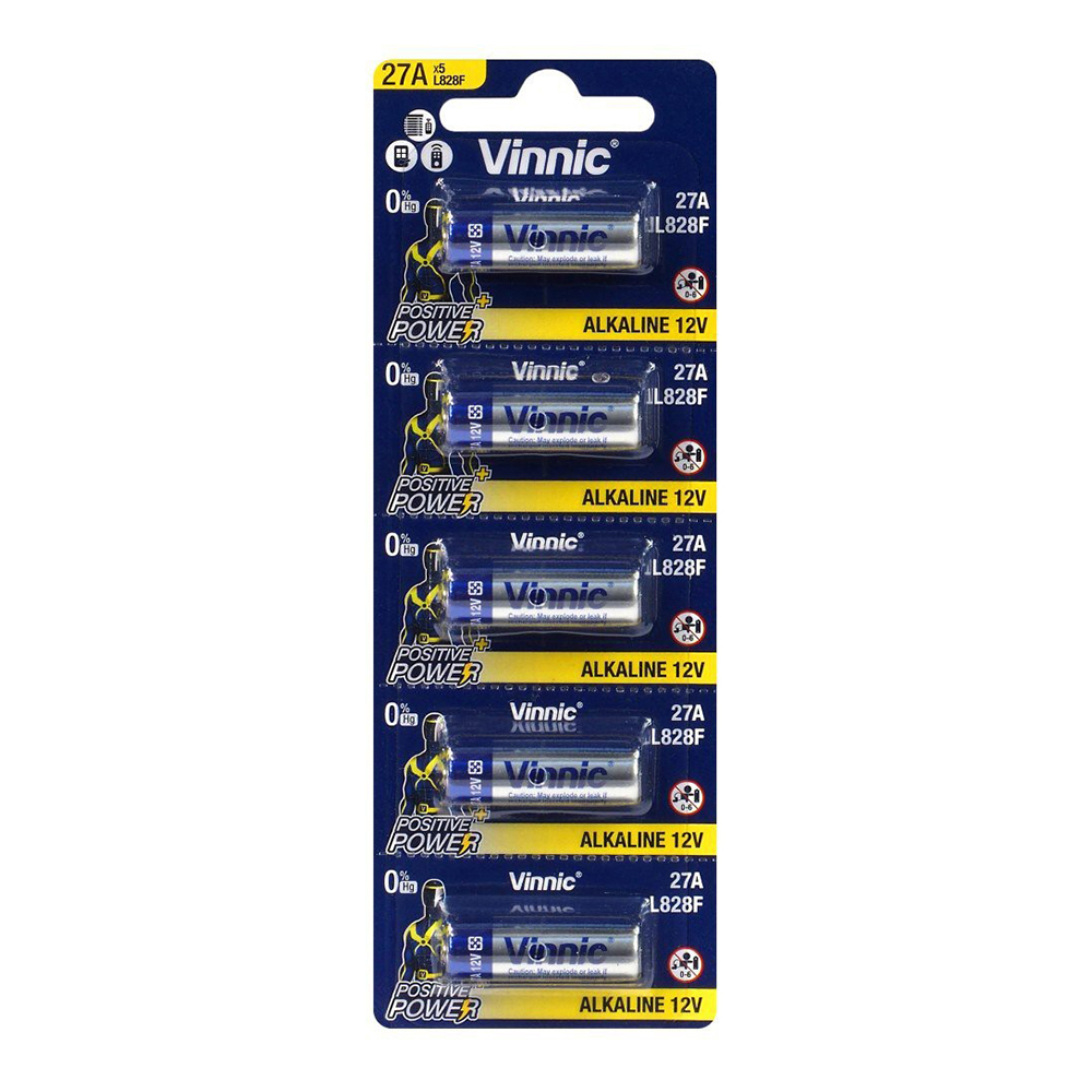 VINNIC ΜΠΑΤΑΡΙΕΣ ΑΛΚΑΛΙΚΕΣ ΤΗΛΕΧΕΙΡΙΣΜΟΥ 27A/A27 12V 22mAh ALKALINE 1 ΤΕΜ. 5/BLISTER