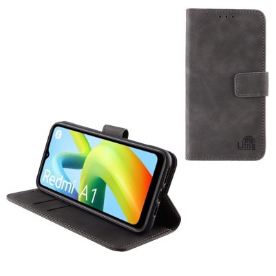 LIME ESSENTIAL ΘΗΚΗ XIAOMI REDMI A1/REDMI A2 6.52in MAGNET BOOK STAND CLIP GREY
