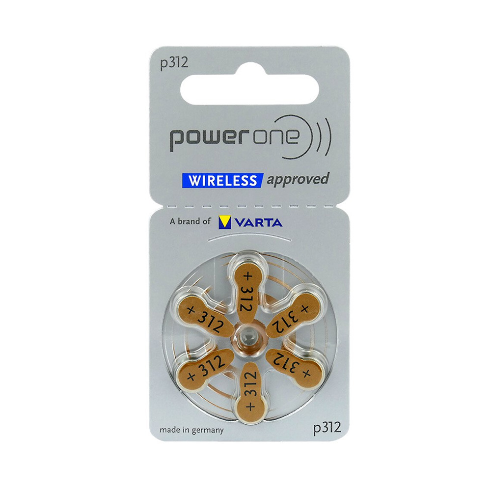 VARTA POWER ONE ΜΠΑΤΑΡΙΕΣ ΑΚΟΥΣΤΙΚΩΝ ΒΑΡΗΚΟΪΑΣ 312 P312/PR312/PR41/ZA312 1.45V 170mAh 6/BLISTER