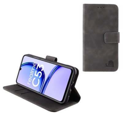 LIME ESSENTIAL ΘΗΚΗ REALME C51/C53 6.74in MAGNET BOOK STAND CLIP GREY