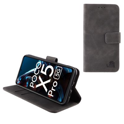 LIME ESSENTIAL ΘΗΚΗ XIAOMI POCO X5 PRO 5G 6.67in MAGNET BOOK STAND CLIP GREY