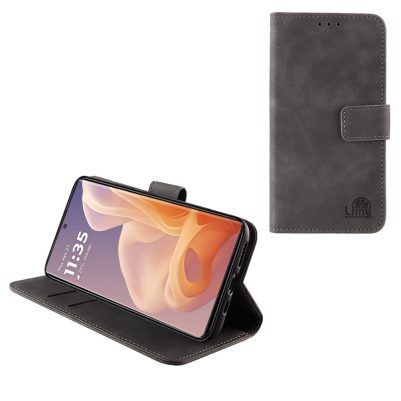 LIME ESSENTIAL ΘΗΚΗ MOTOROLA MOTO G85 5G XT2427-2 6.67in MAGNET BOOK STAND CLIP GREY