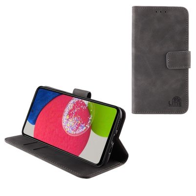 LIME ESSENTIAL ΘΗΚΗ SAMSUNG A52S/A52 A525/A526/A528 6.5in MAGNET BOOK STAND CLIP GREY