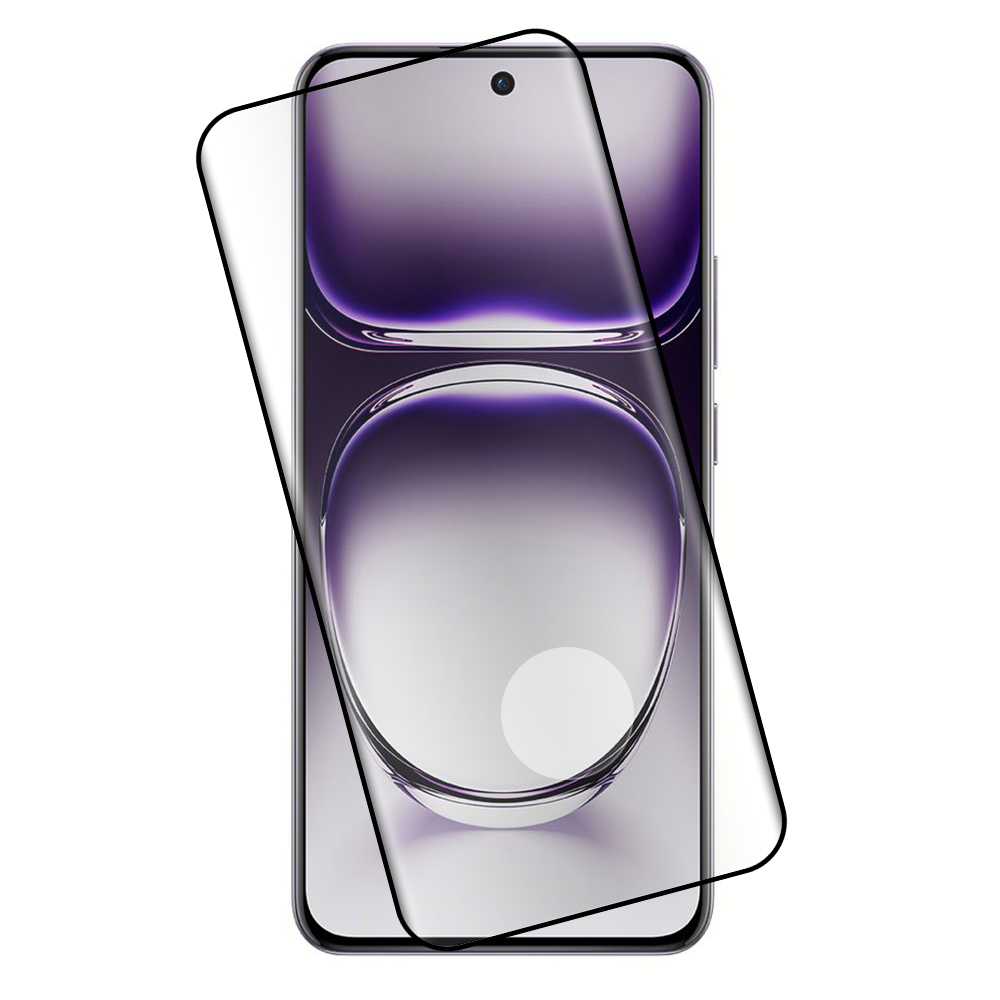 IDOL 1991 GLAMOUR TEMPERED GLASS OPPO RENO12 PRO 5G CPH2629 6.7in 9H 0.30mm FULL COVER 3D EDGE GLUE FINGER UNLOCK BLACK