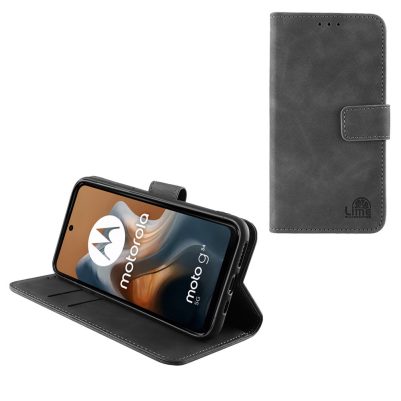 LIME ESSENTIAL ΘΗΚΗ MOTOROLA MOTO G35 5G 6.72in MAGNET BOOK STAND CLIP GREY