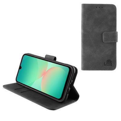 LIME ESSENTIAL ΘΗΚΗ SAMSUNG A26 5G A266 6.7in MAGNET BOOK STAND CLIP GREY