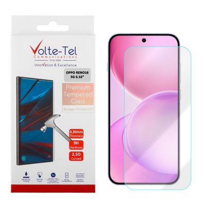 VOLTE-TEL TEMPERED GLASS OPPO RENO16 5G 6.32in 9H 0.30mm 2.5D FULL GLUE