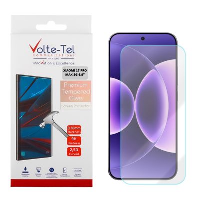 VOLTE-TEL TEMPERED GLASS XIAOMI 17 PRO MAX 5G 6.9in FINGER UNLOCK 9H 0.20mm 2.5D FULL GLUE