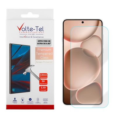 VOLTE-TEL TEMPERED GLASS OPPO FIND X8 ULTRA 5G 6.82in 9H 0.20mm 2.5D FINGER UNLOCK FULL GLUE