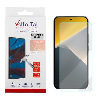 VOLTE-TEL TEMPERED GLASS XIAOMI POCO X8 5G 6.83in 9H 0.30mm 2.5D FULL GLUE