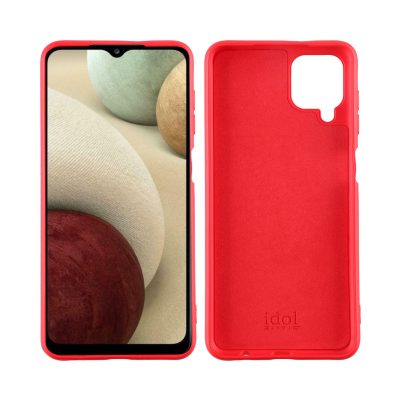 IDOL 1991 VELVET TPU ΘΗΚΗ SAMSUNG A12 A125/A12 NACHO A127 6.5in 4 SIDE CAMERA GUARD PROTECTION RED
