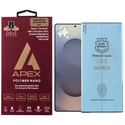 IDOL 1991 APEX POLYMER NANOTECH FILM SAMSUNG S25 ULTRA 5G S938 6.9in FINGER UNLOCK FULL COVER WITH INSTALLATION KIT