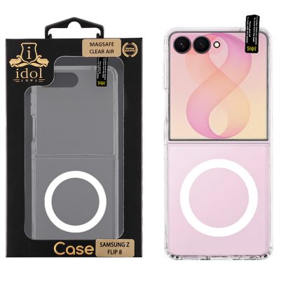 IDOL 1991 ΘΗΚΗ SAMSUNG Z FLIP 8 5G F776 6.9in MAGSAFE BACK COVER TPU CAMERA GUARD ΔΙΑΦΑΝΗ